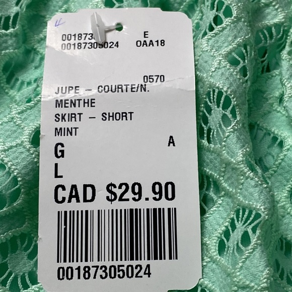 Forever21 Green Casual\Dressy Trendy Lined Mini Lace Gathered Waist Skirt Large - Picture 6 of 6